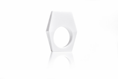 13&9 Design_GC-JEWELLERY_HEXAGON RING_Bikonvex_White_front®Joel_Kernasenko_MOMA