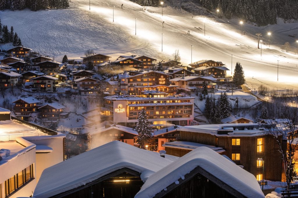 Saalbach Hinterglemm bei Nacht