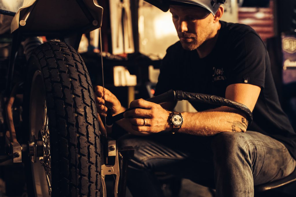 Breitling Deus Squad member, French custom motorcycle engineer and designer Jeremy Tagand