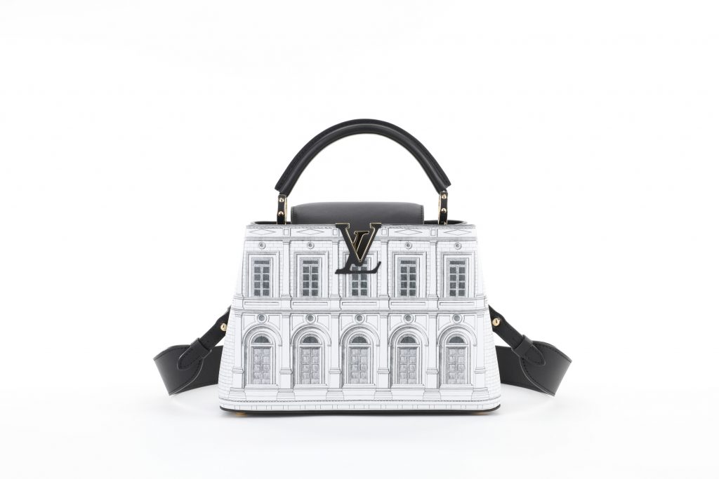 Louis Vuitton x Fornasetti Leather Architettura Capucines BB Top-Handle Bag