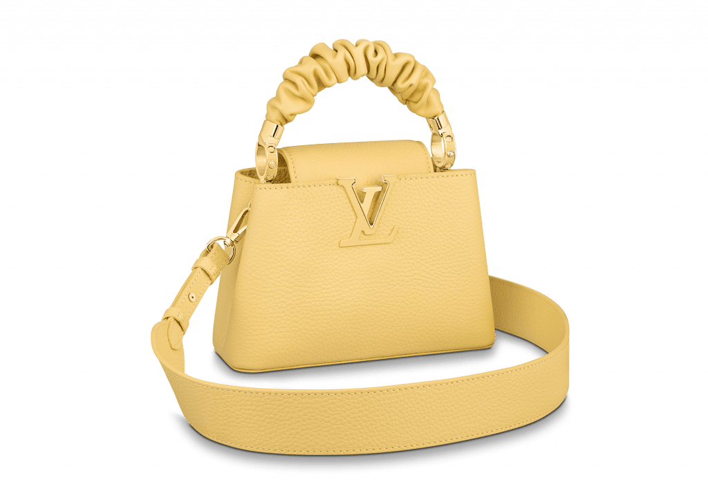 LOUIS VUITTON Taurillon Mini Capucines Yellow 1292744