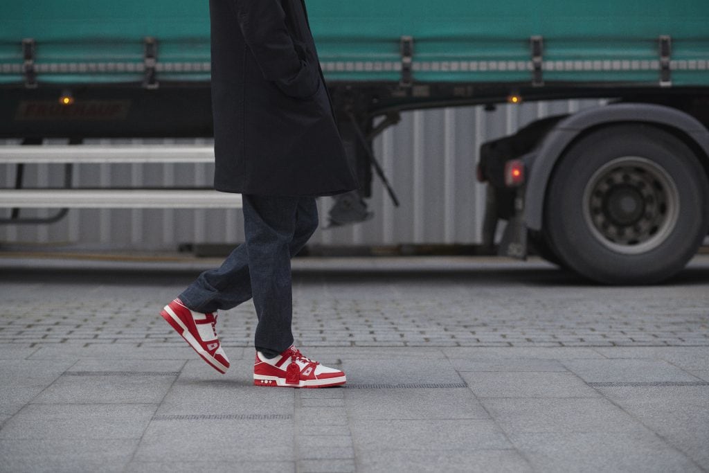 Louis Vuitton  (RED) Trainer: in fight against AIDS - THE Stylemate