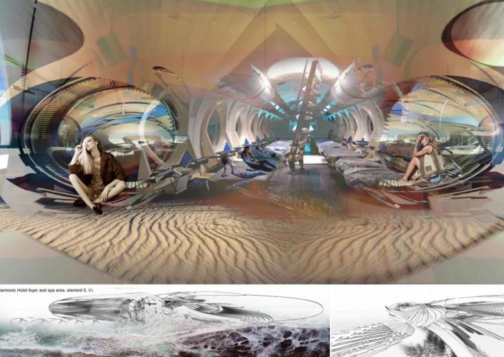 Harmonic Tidal Turbine Hotel will be a powerhouse and a wellness temple